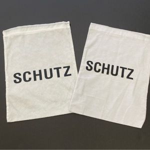 SCHUTZ Women's White Designer  Shoe Dust Bag Bundle
